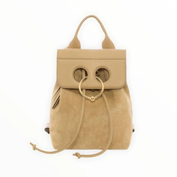 JW ANDERSON Tan Backpack with Gold Accents - Picture 1 of 16